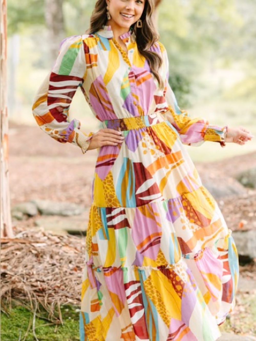 Fate: Bring All Your Love Lilac Purple Abstract Maxi Dress